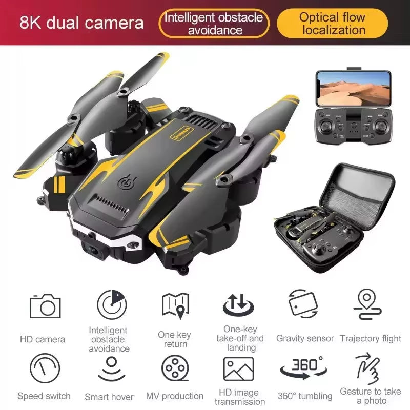 New Hot Sell S6 Drone Profesional 8K 4K HD Camera Optical Flow 5G Control Screen Obstacle Avoidance Quadcopter APRON Kid Gift